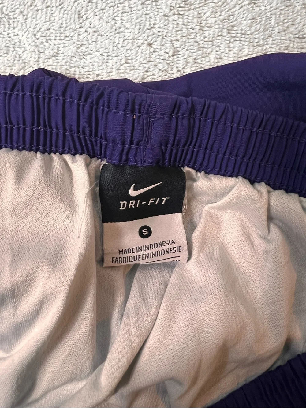 Nike Women’s Purple Athletic Running Shorts with White ACCENT SIZE SMALL